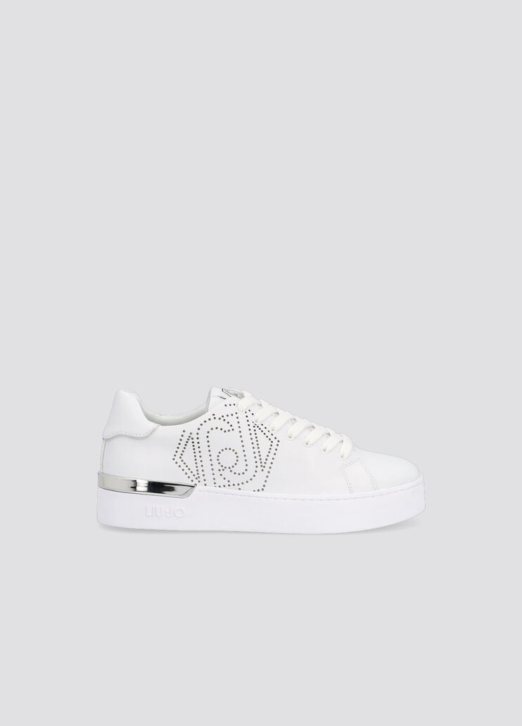 Sneakers con logo traforato bianco Liu Jo - large image number 0