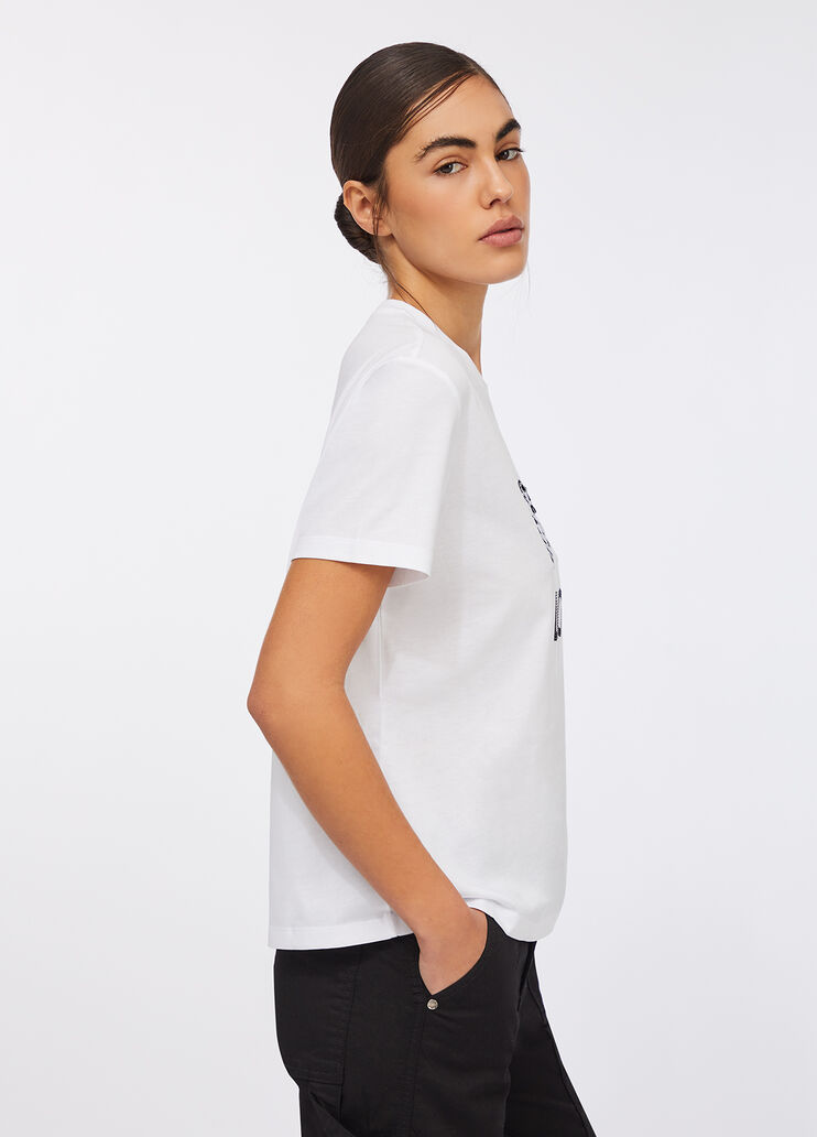 T-Shirt mit Applikationen Weiß/Herz Liu Jo - large image number 3
