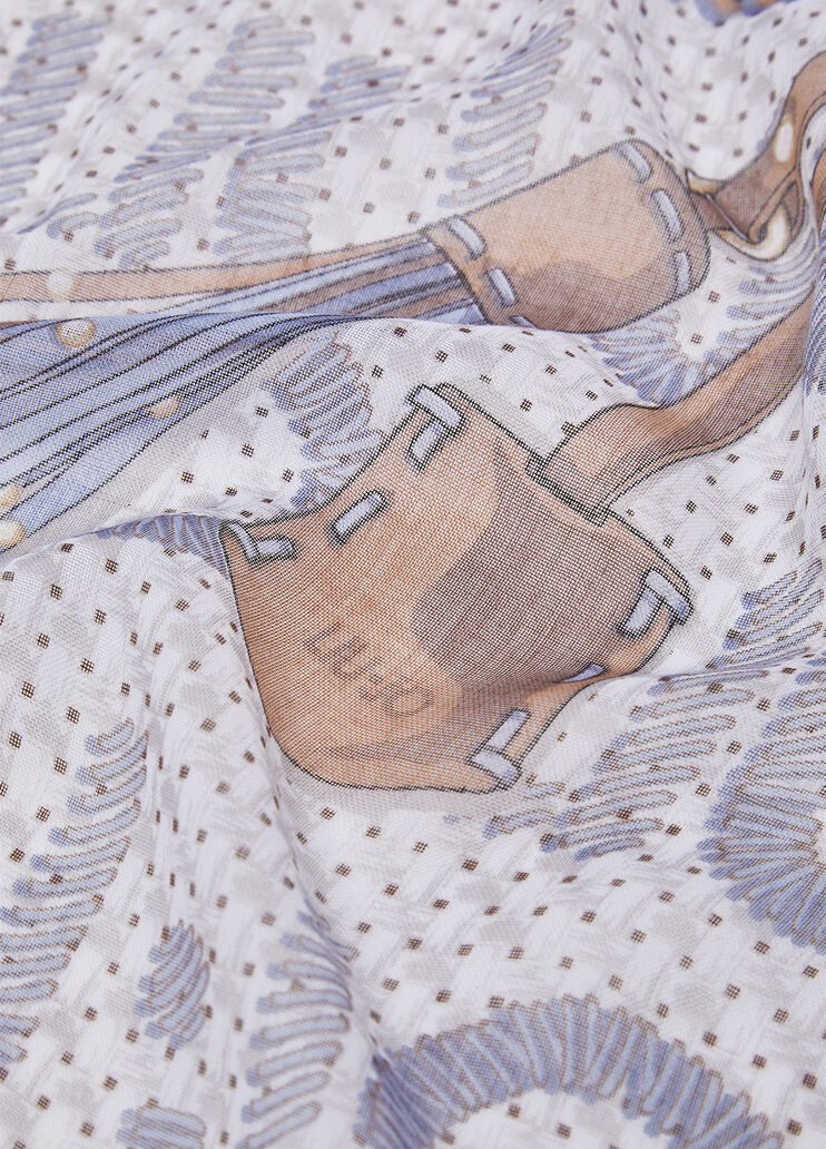 Foulard grande con logo blu scuro Liu Jo - medium