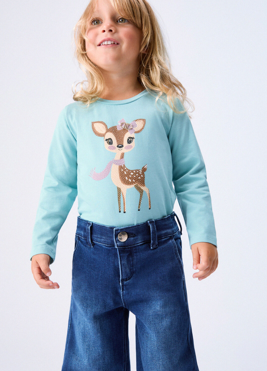Printed Jersey T-shirt light blue Liu Jo - large image number 0