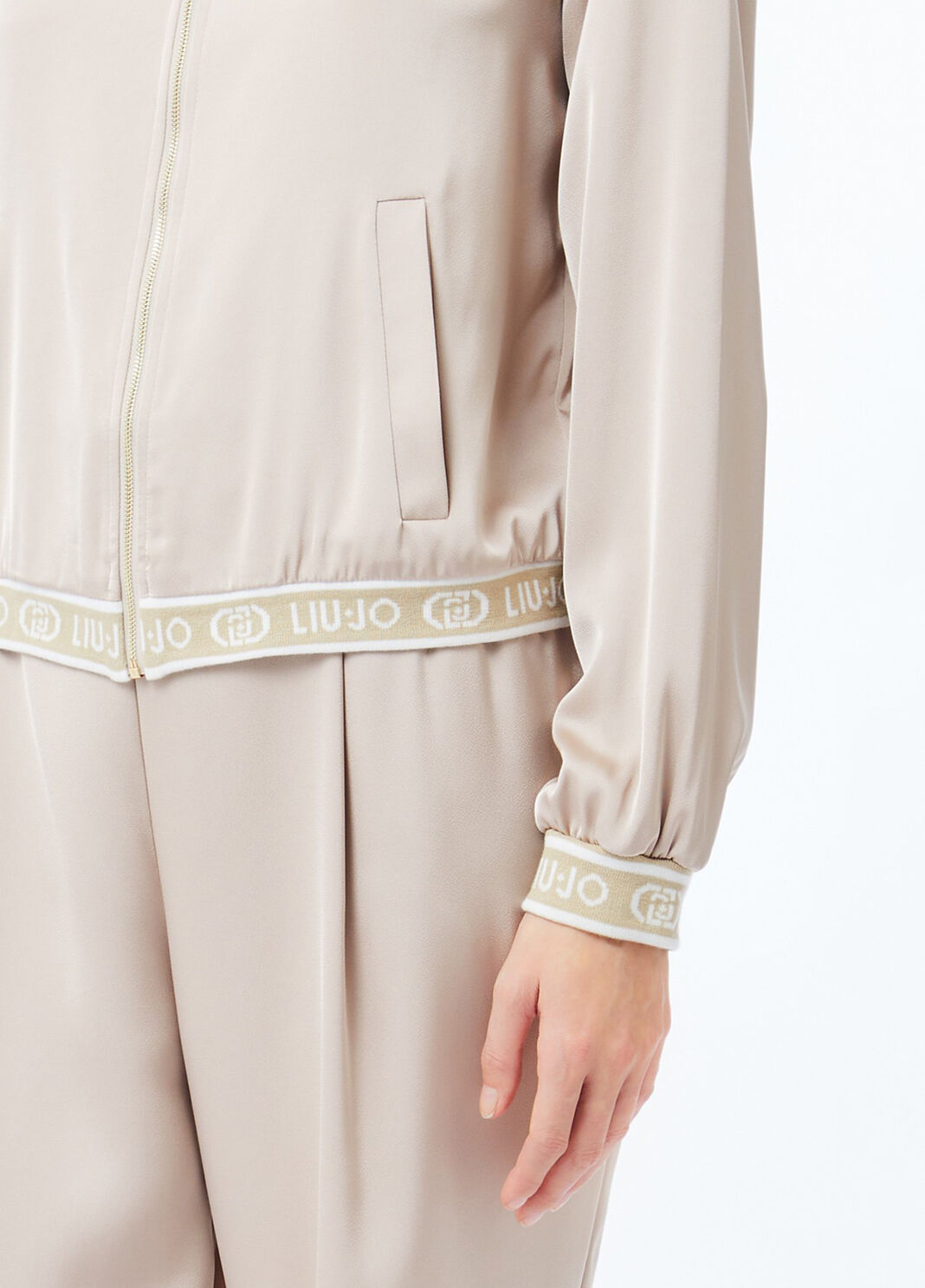 Satin bomber jacket champagne Liu Jo - large image number 2