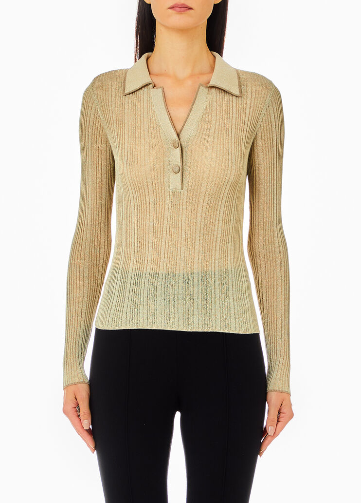 Polo en maille Lurex® or Liu Jo - medium Polo en maille Lurex® or Liu Jo - medium