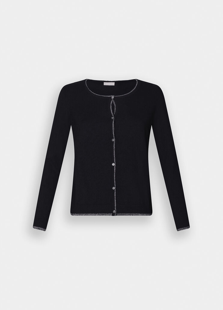 Cardigan avec boutons fantaisie noir Liu Jo - large image number 6