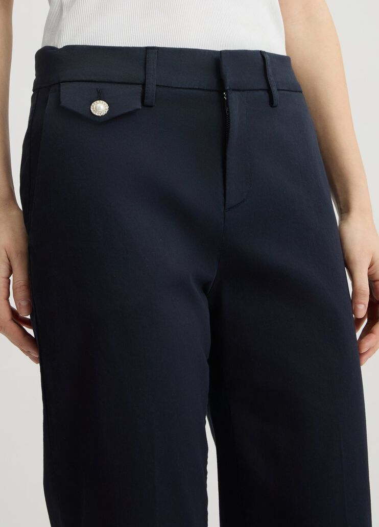 Cropped chinos navy blue Liu Jo - large image number 2 Cropped chinos navy blue Liu Jo - large image number 2