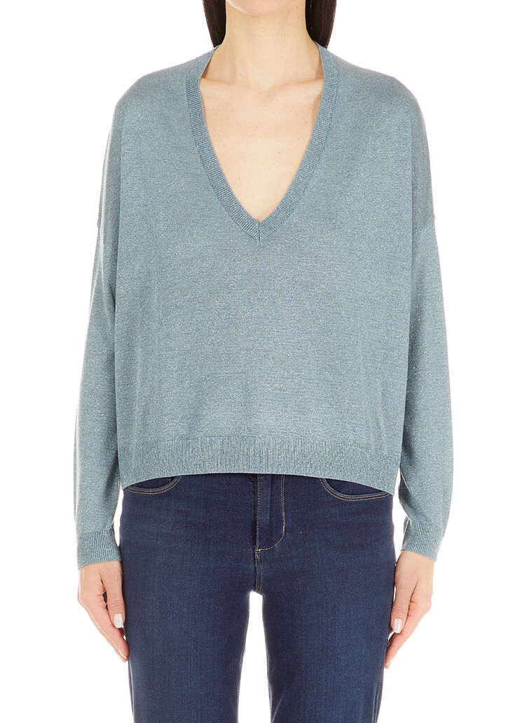 Pullover aus Lurex® Azurblau Liu Jo - large image number 0