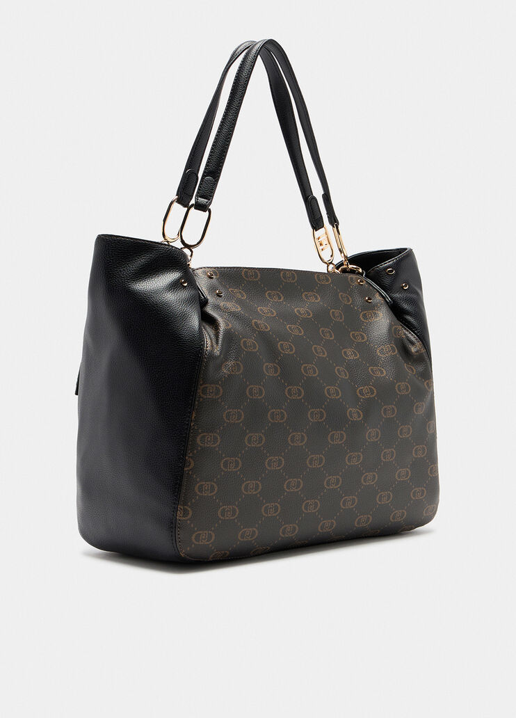 Medium tote bag with logo black Liu Jo - medium Medium tote bag with logo black Liu Jo - medium