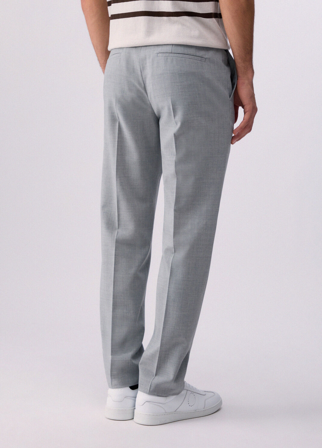 Wool-blend chinos off-white Liu Jo - large image number 1