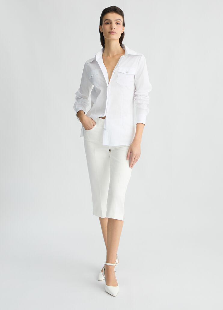 Denim Capri trousers white wool Liu Jo - medium Denim Capri trousers white wool Liu Jo - medium