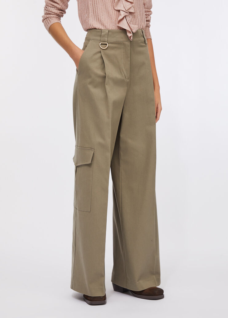 Cotton cargo trousers asparagus Liu Jo - large image number 0