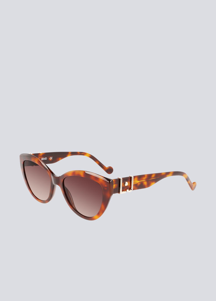 Cat eye sunglasses tortoiseshell frame/caramel lenses Liu Jo - large image number 1