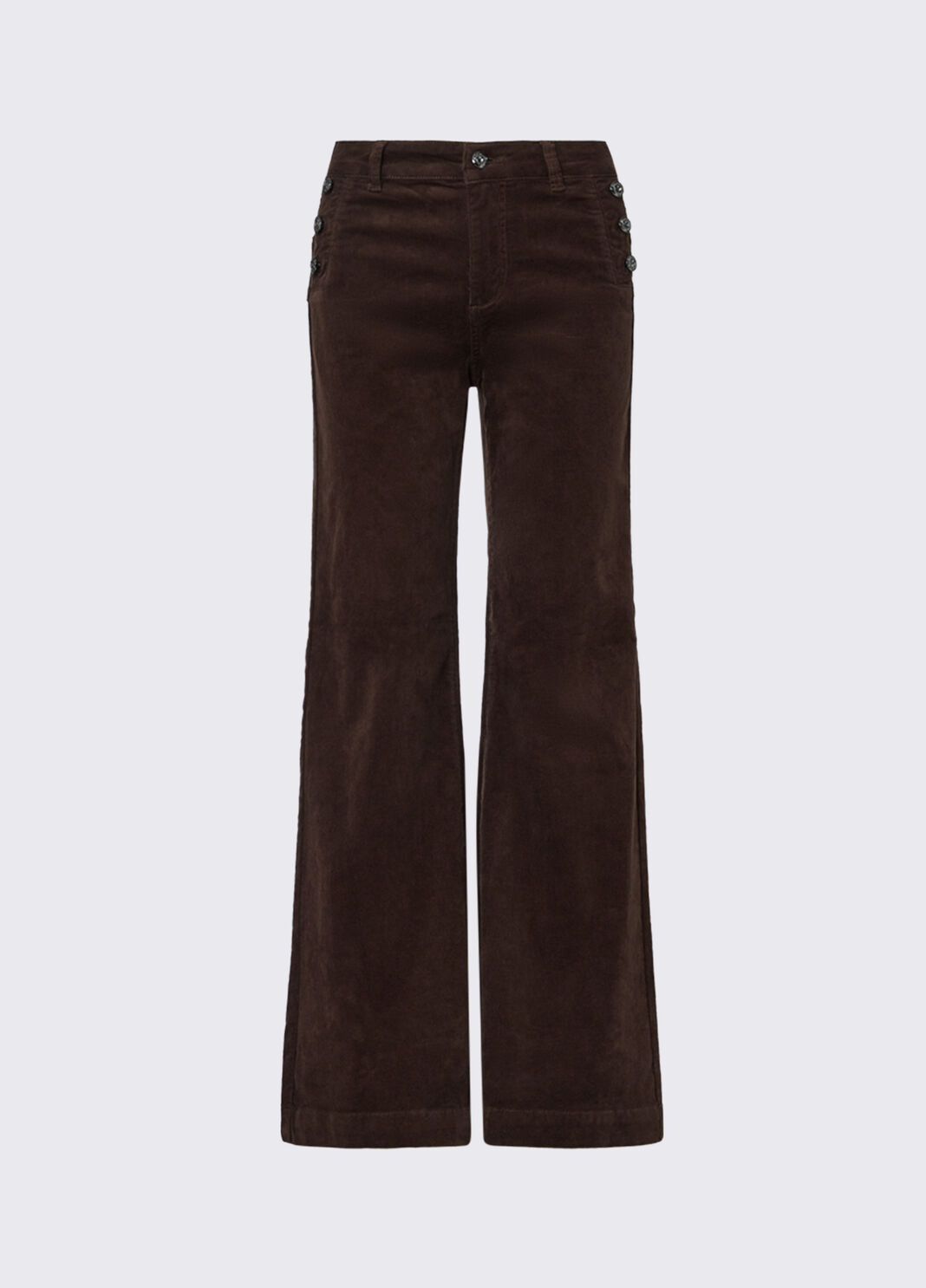 Flare trousers in velvet dark brown Liu Jo - large image number 6