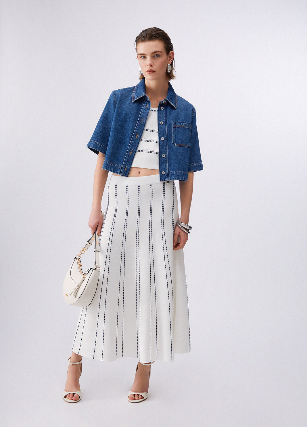 Stricktop Wei&szlig; Liu Jo - large image number 5