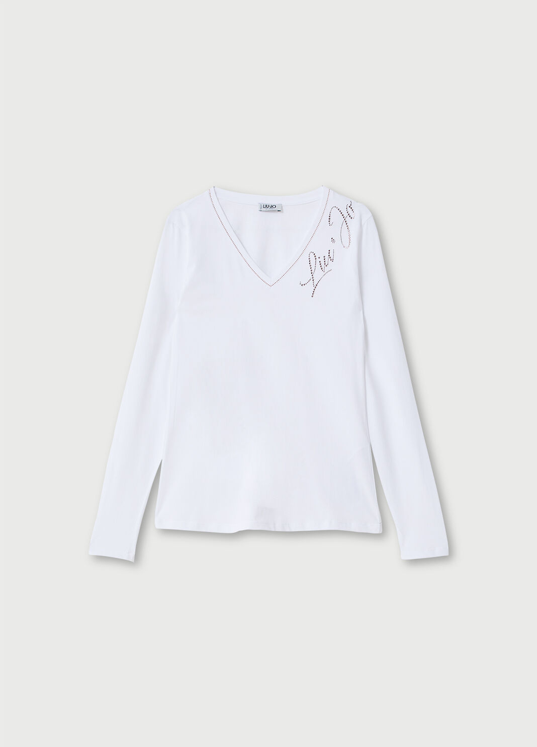 T-shirt with logo Optic White Liu Jo - large image number 4