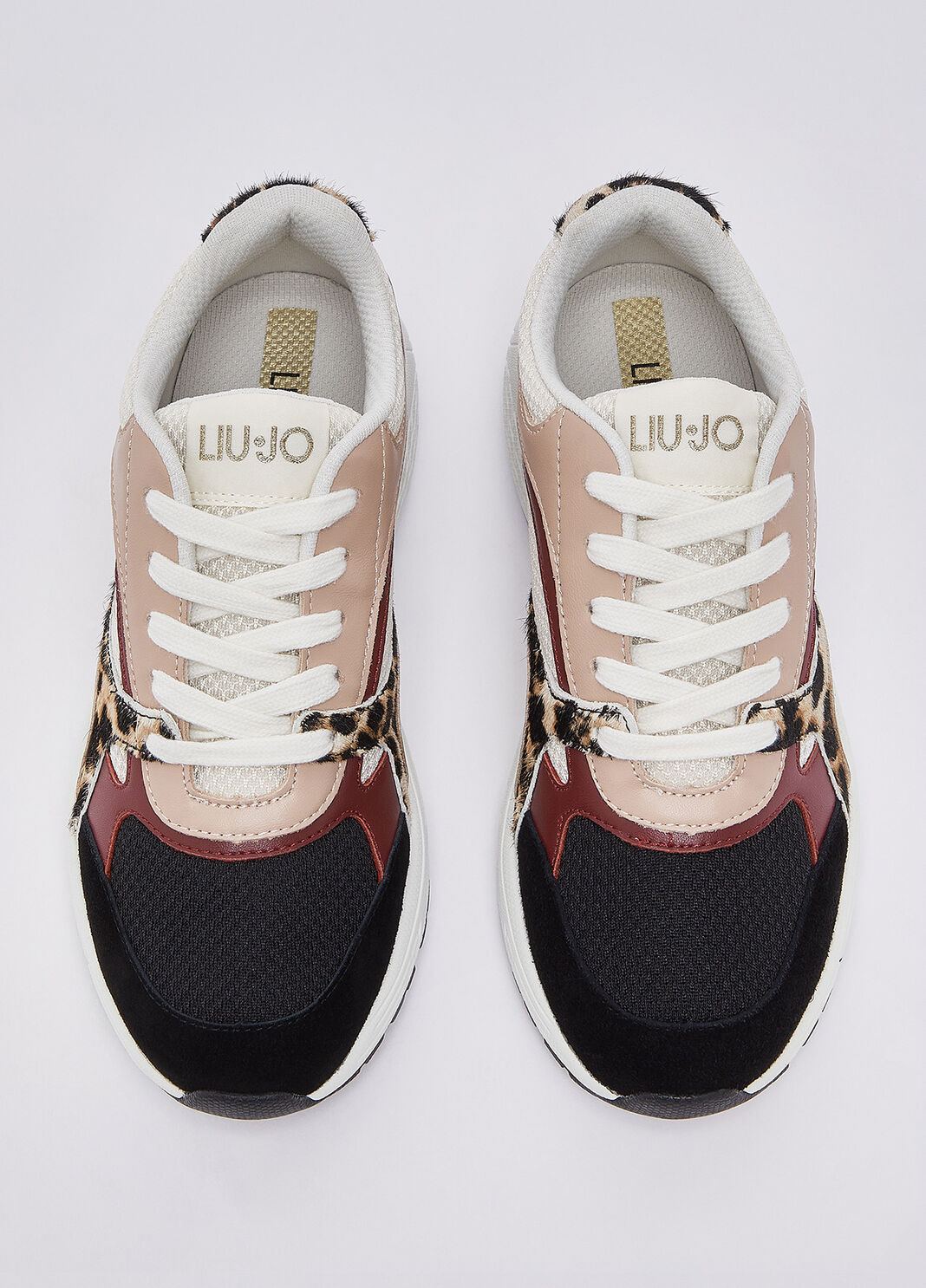 Sneakers mit Ponyfell-Details Schwarz/Nude Liu Jo - large image number 4