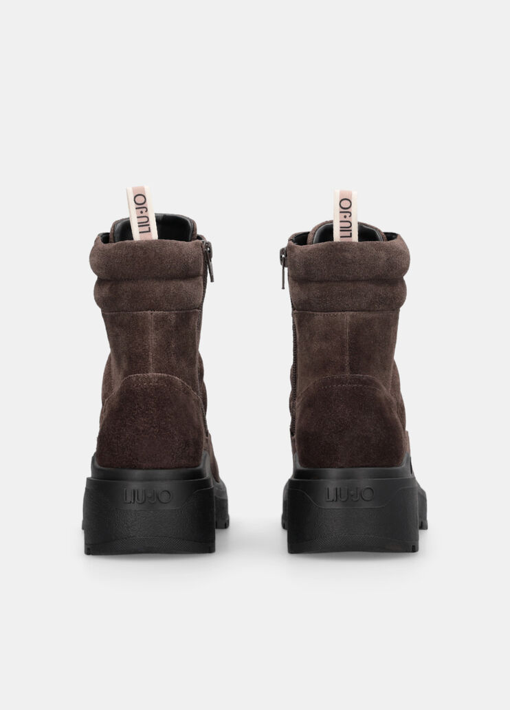 Suede combat boots ebony Liu Jo - large image number 7