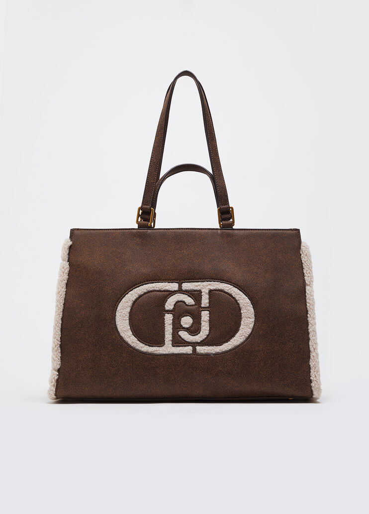 Großer Shopper in Schaffelloptik braun Liu Jo - medium Großer Shopper in Schaffelloptik braun Liu Jo - medium