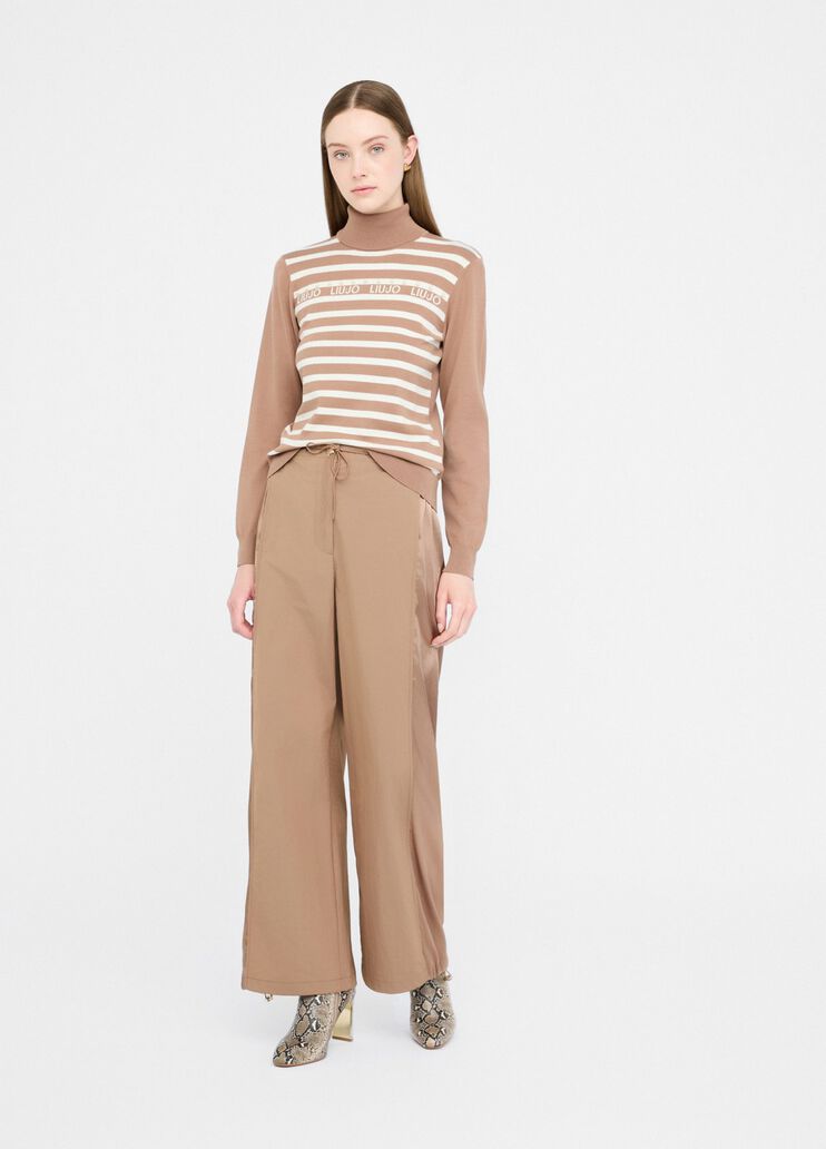 Водолазка в полоску шоколадный Liu Jo - large image number 5 Водолазка в полоску шоколадный Liu Jo - large image number 5