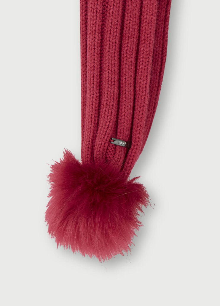 Scarf with pompoms Pink Liu Jo - large image number 1 Scarf with pompoms Pink Liu Jo - large image number 1