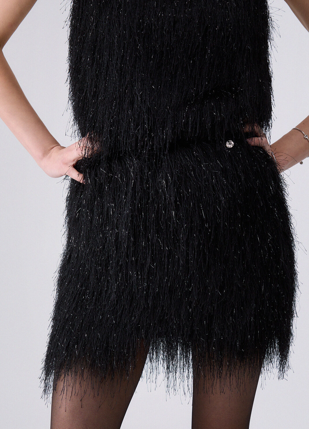 Fringe Mini Skirt black Liu Jo - large image number 4