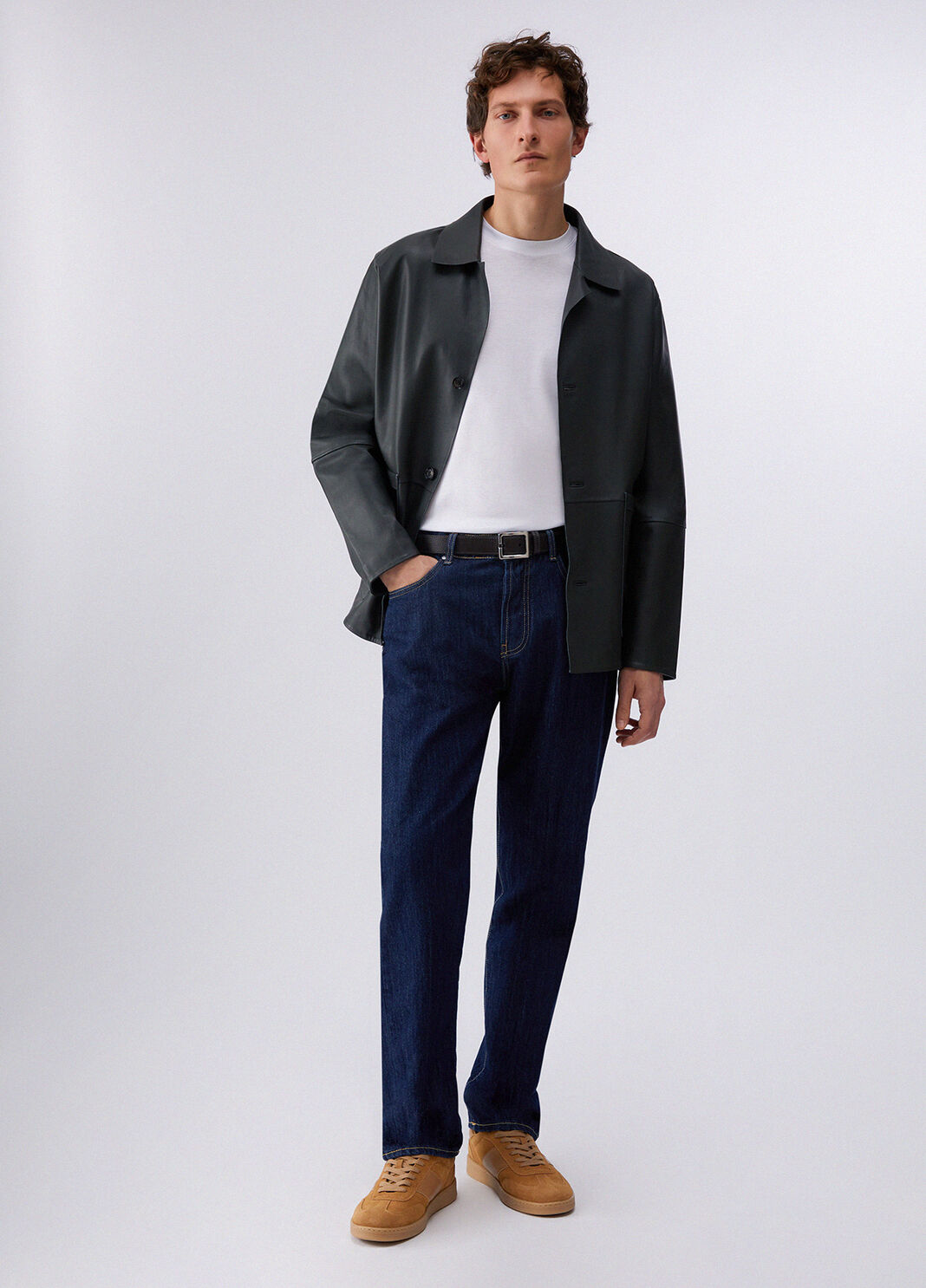 Veste en cuir vert thym Liu Jo - large image number 5