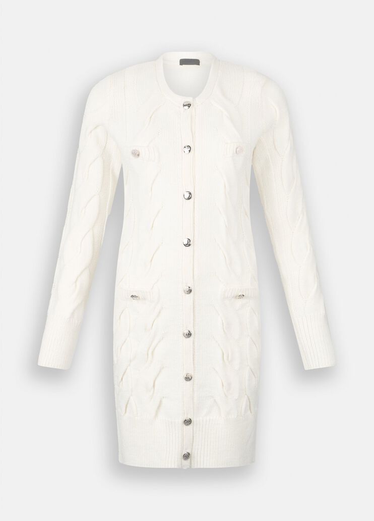 Cable knit wool dress colour white Liu Jo
