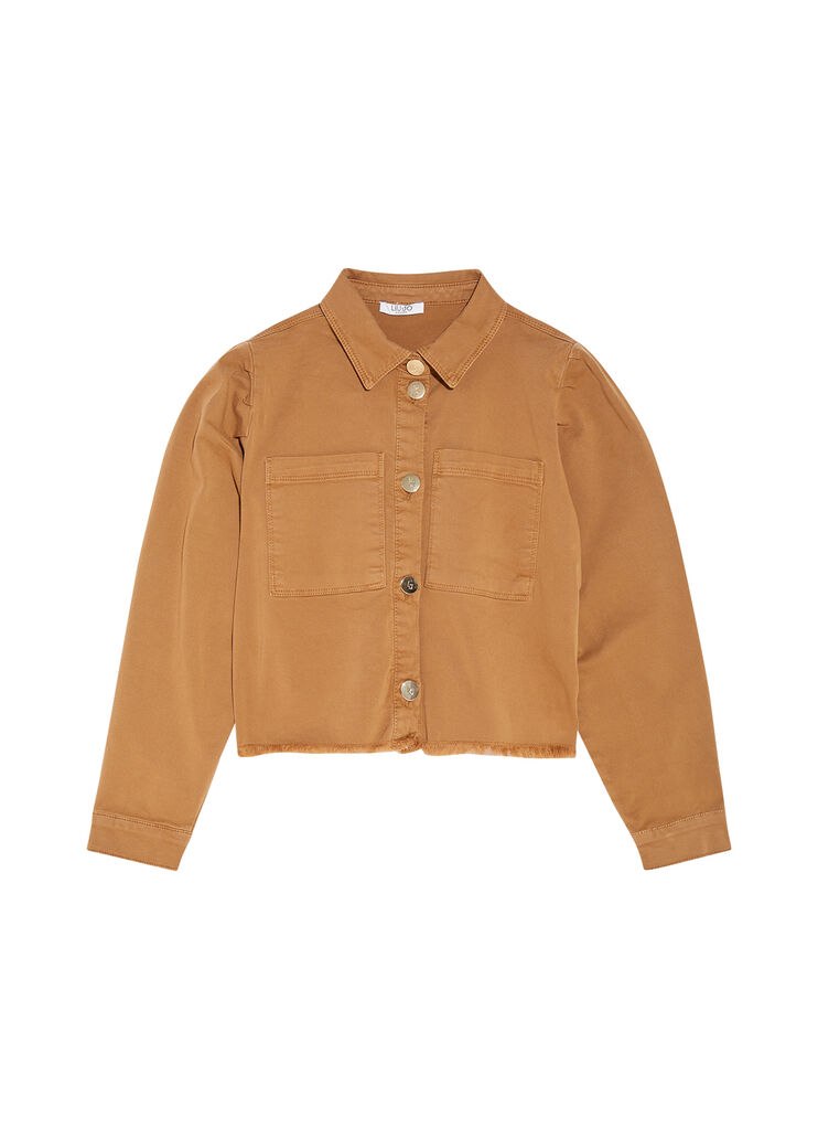 Lightweight jacket with puff sleeves caramel Liu Jo - large image number 0 Lightweight jacket with puff sleeves caramel Liu Jo - large image number 0