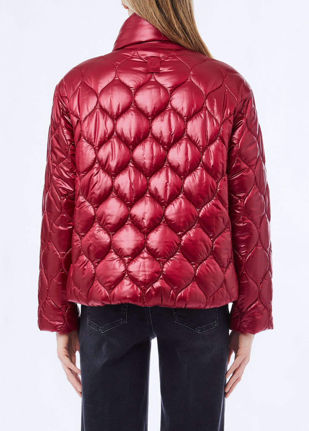 Quilted jacket with scarf iridescent red Liu Jo - large image number 1