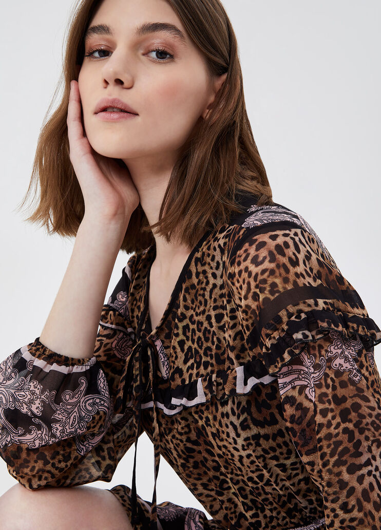 Короткое платье с принтом Анималистический Liu Jo - large image number 2