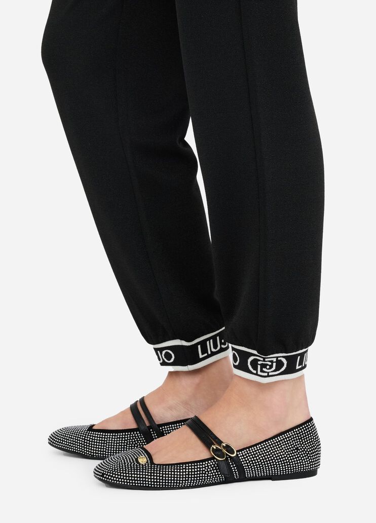 Lurex® joggers black Liu Jo - large image number 4 Lurex® joggers black Liu Jo - large image number 4