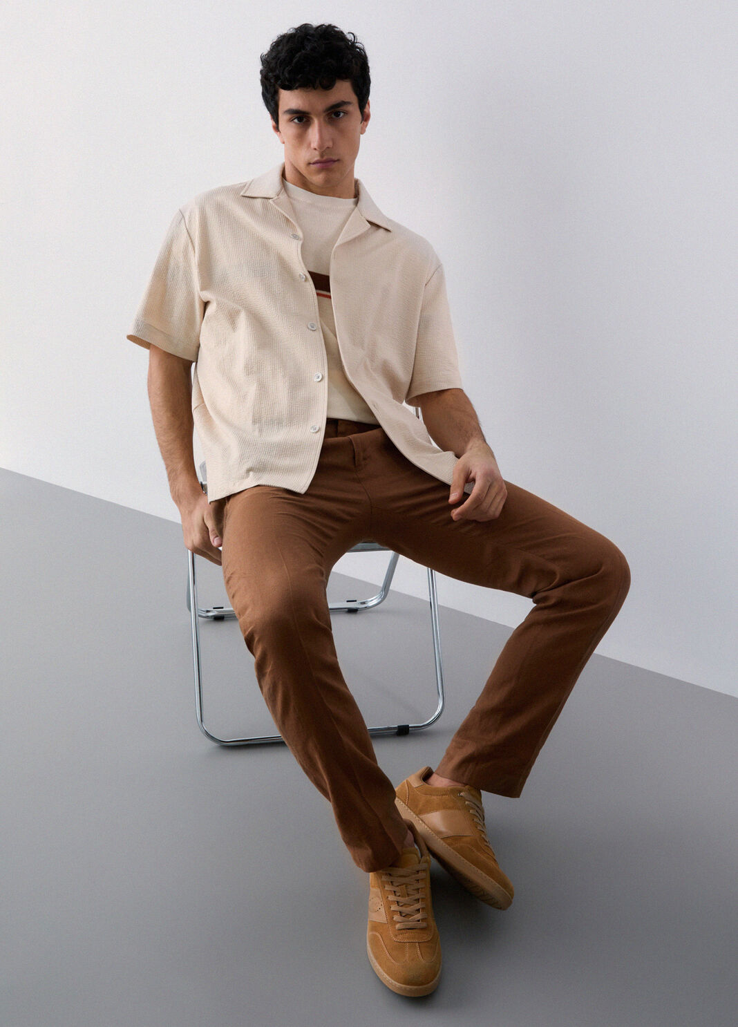 100% linen trousers cognac Liu Jo - large image number 2