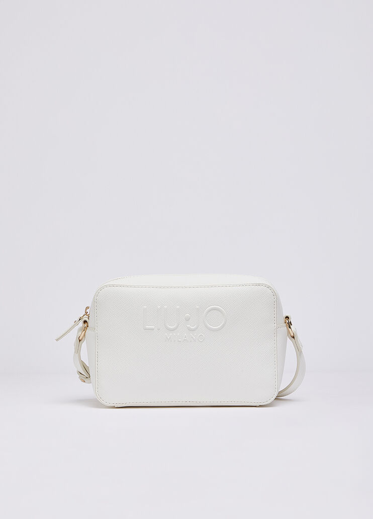 Crossbody bag with logo cream Liu Jo - medium