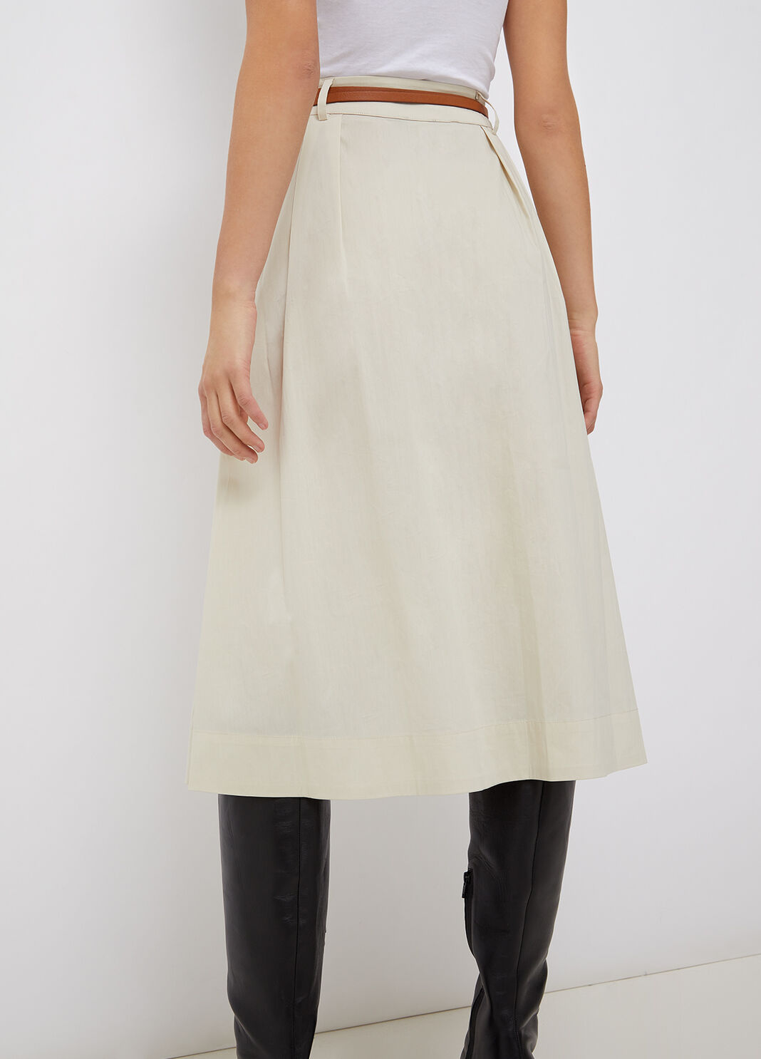 Экологичная юбка с ремнём сливочно-белый Liu Jo - large image number 1