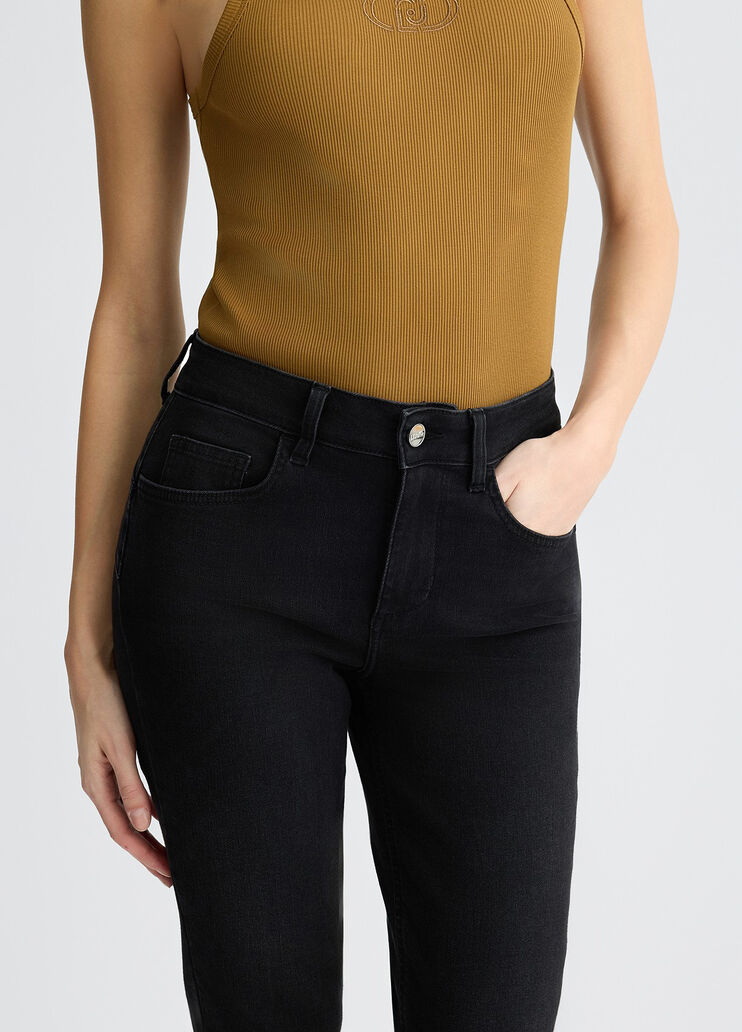 Black skinny jeans with rhinestones black denim Liu Jo - large image number 2 Black skinny jeans with rhinestones black denim Liu Jo - large image number 2