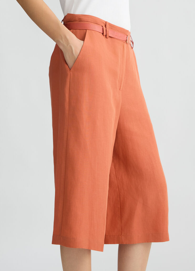 Linen blend Bermuda shorts terracotta Liu Jo - medium Linen blend Bermuda shorts terracotta Liu Jo - medium