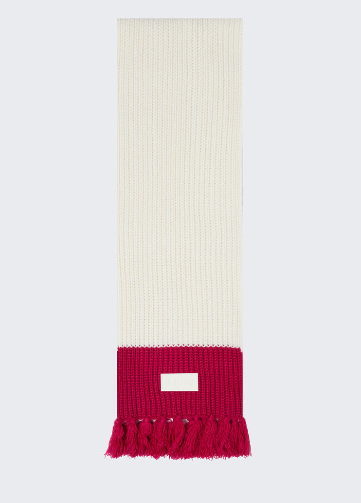 Strickschal mit Fransen rosa Liu Jo - medium Strickschal mit Fransen rosa Liu Jo - medium
