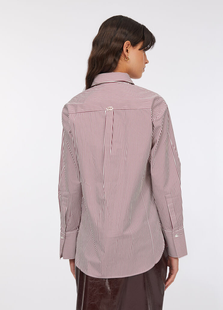 Striped cotton shirt with top white Liu Jo - large image number 1