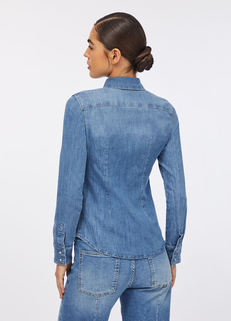 Рубашка из денима синий деним Liu Jo - large image number 1