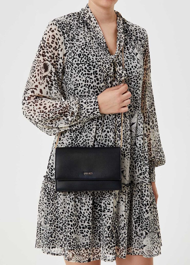 Clutch bag with logo Black Liu Jo - large image number 1