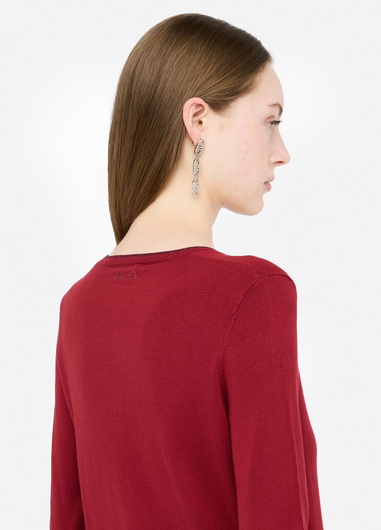 Cardigan with lurex® details red Liu Jo - large image number 4 Cardigan with lurex® details red Liu Jo - large image number 4