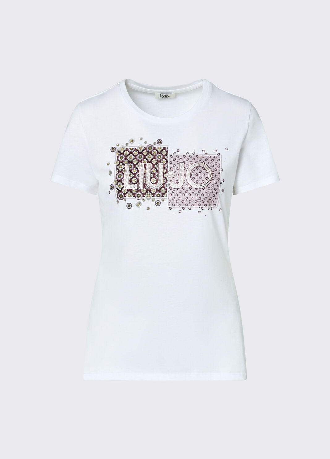 T-Shirt mit Logo Wei&szlig;/Rot Liu Jo - large image number 6