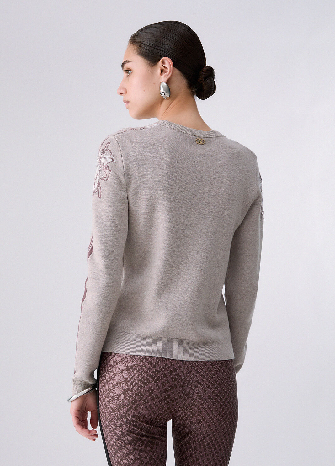 Jacquard Sweater beige Liu Jo - large image number 1
