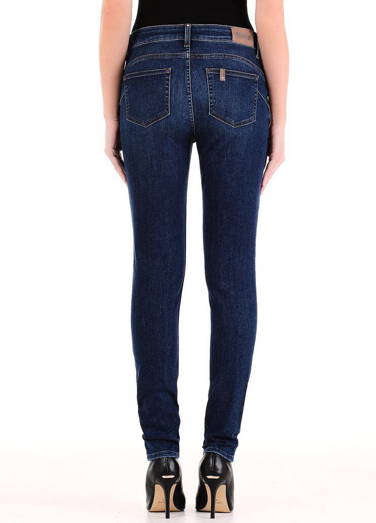 Vaqueros pitillo con cremallera denim azul Liu Jo - large image number 1 Vaqueros pitillo con cremallera denim azul Liu Jo - large image number 1