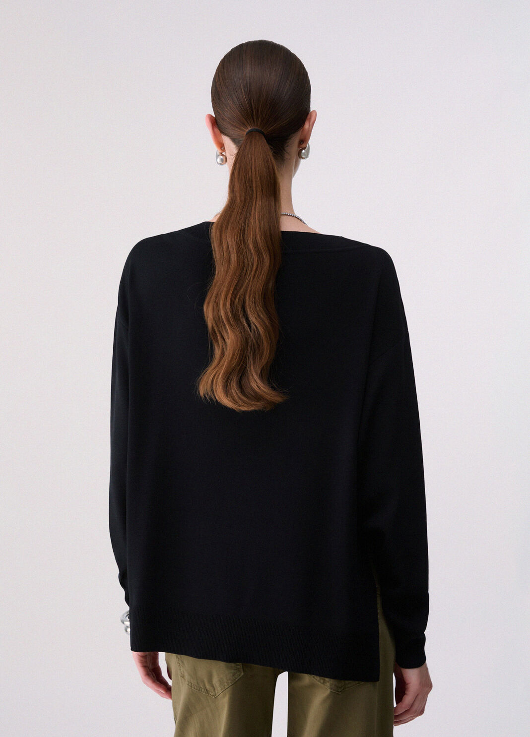Strick mit Cut-outs bestickt schwarz Liu Jo - large image number 1