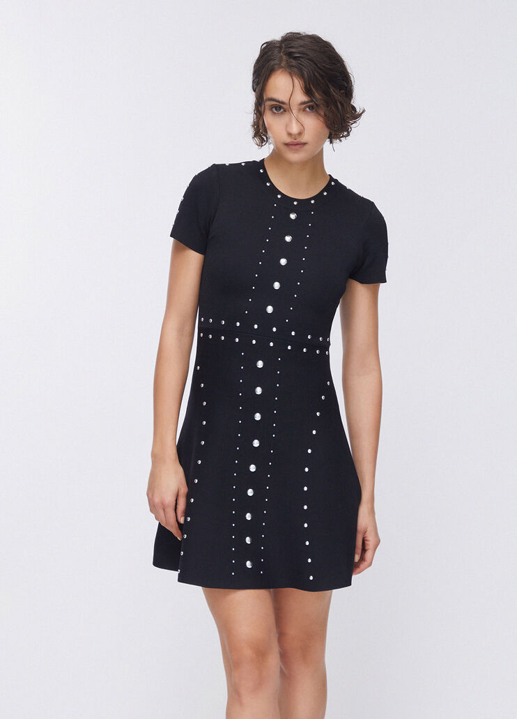 Strickkleid mit Nieten schwarz Liu Jo - large image number 0