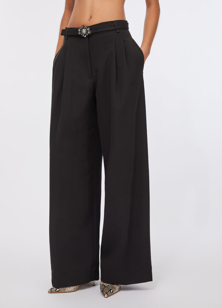 Palazzo trousers with belt black Liu Jo - large image number 0