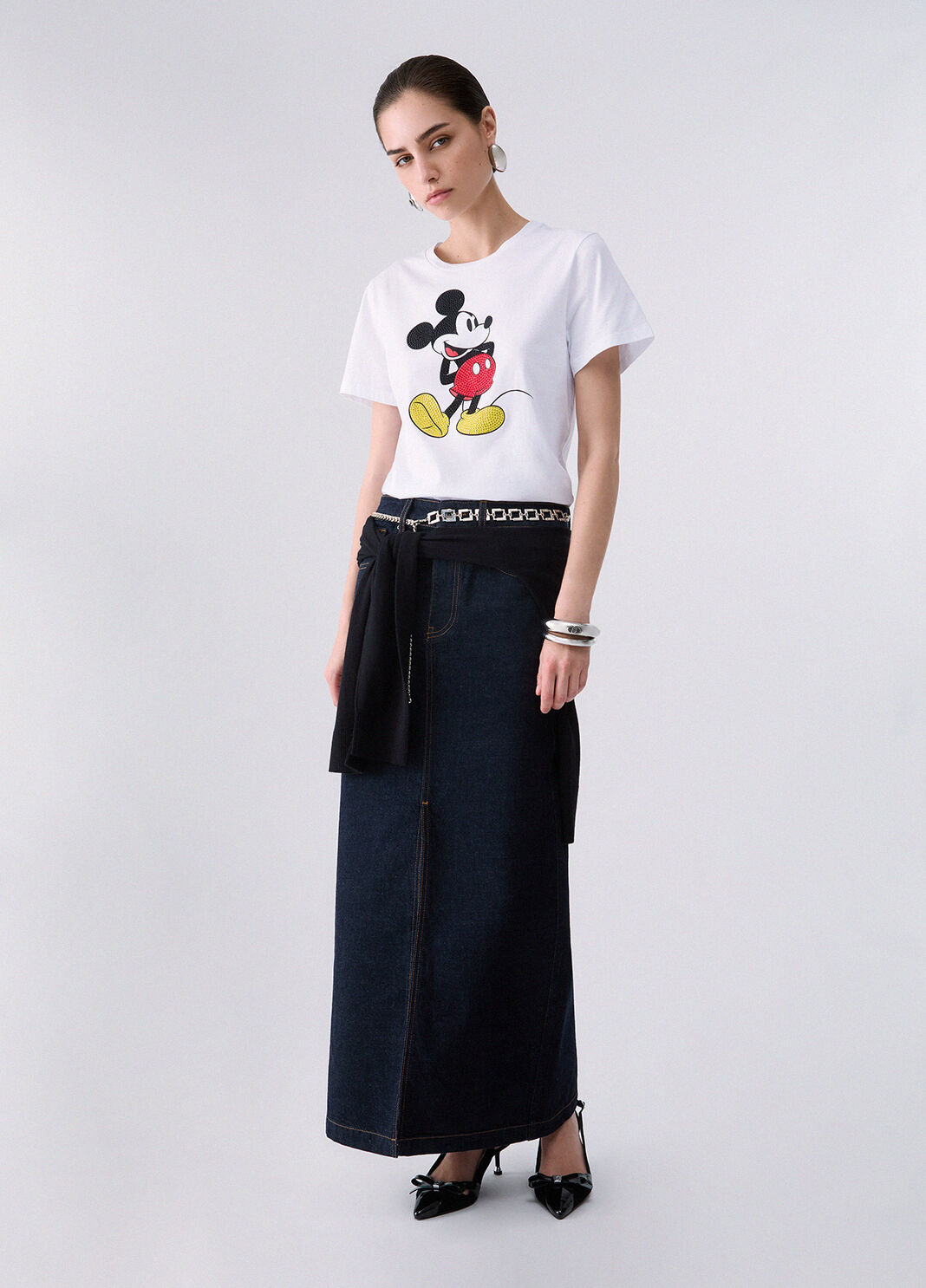 T-shirt imprim&eacute; blanc et Mister mouse Liu Jo - large image number 5