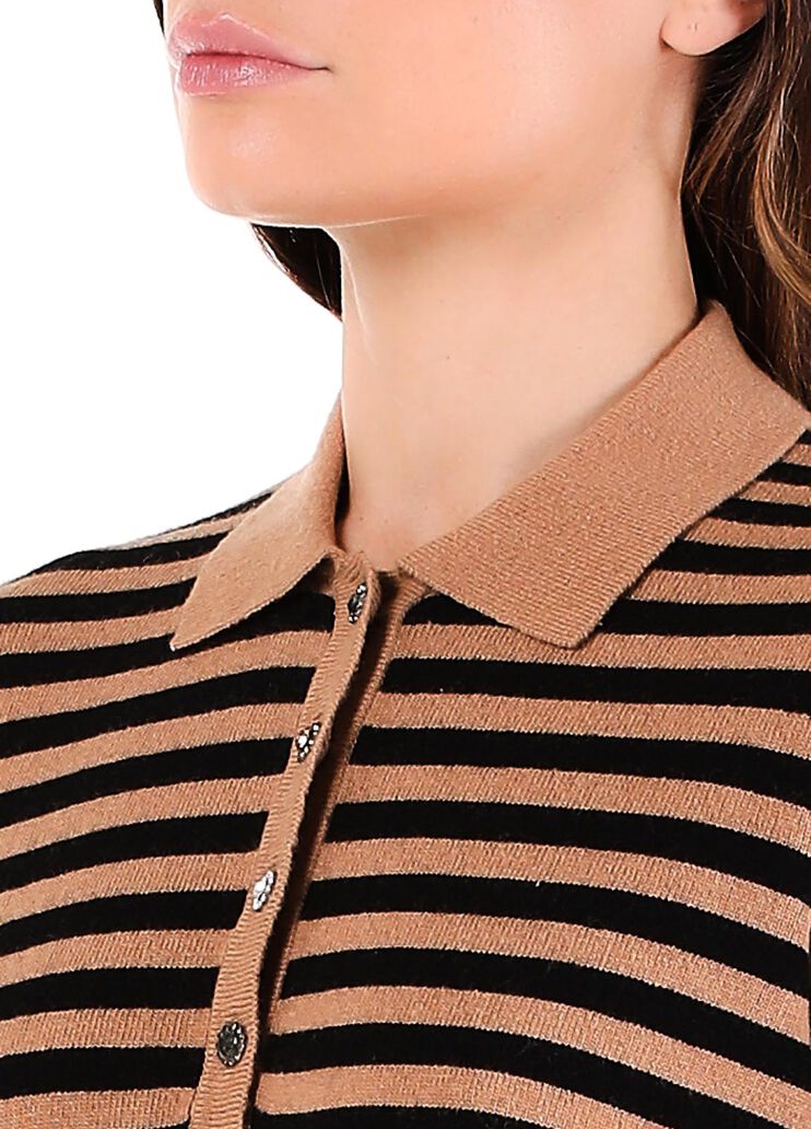 Streifenpullover Tabak/Schwarz Liu Jo - large image number 2