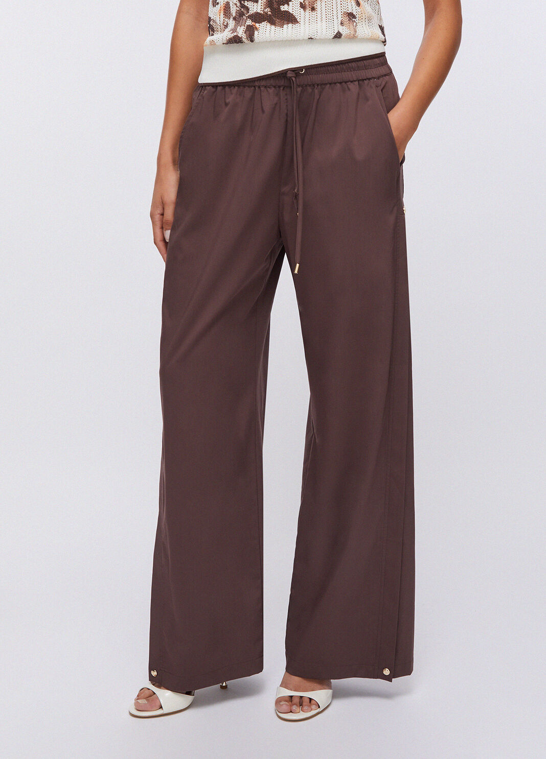 Trousers with slit details mud Liu Jo - large image number 0