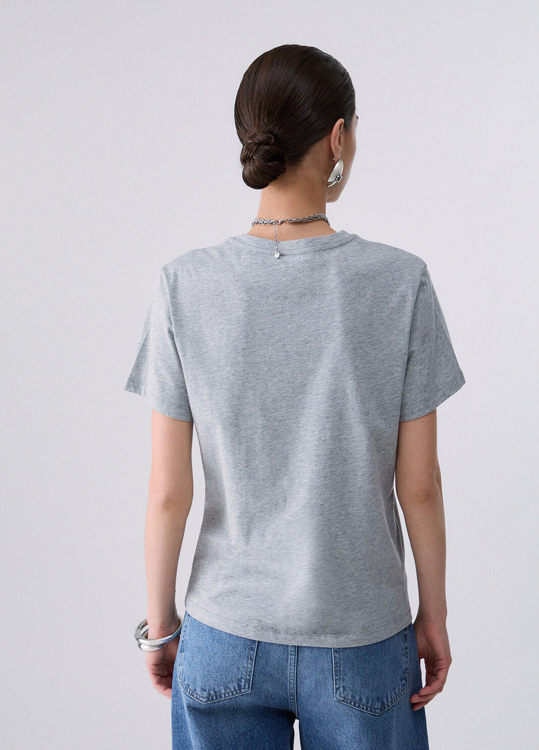T-shirt imprim&eacute; gris Liu Jo - large image number 1
