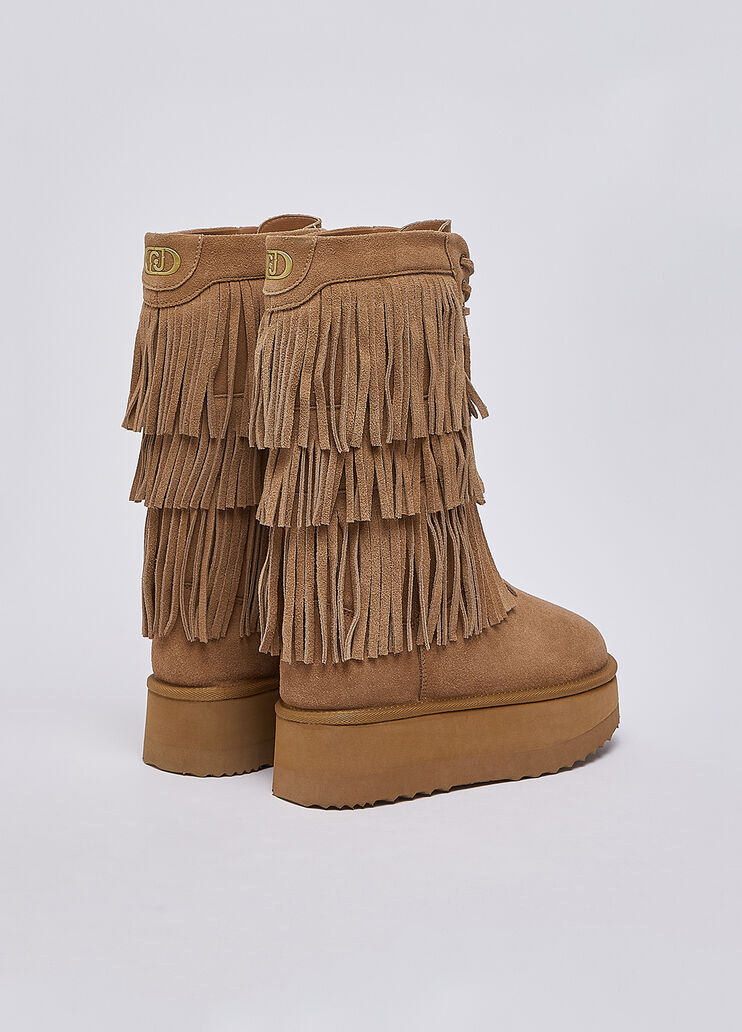 Boots warm with fringe cognac Liu Jo - medium
